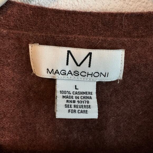 Cashmere V-Cardigan by Magashoni, Size Large - Picture 2 of 6